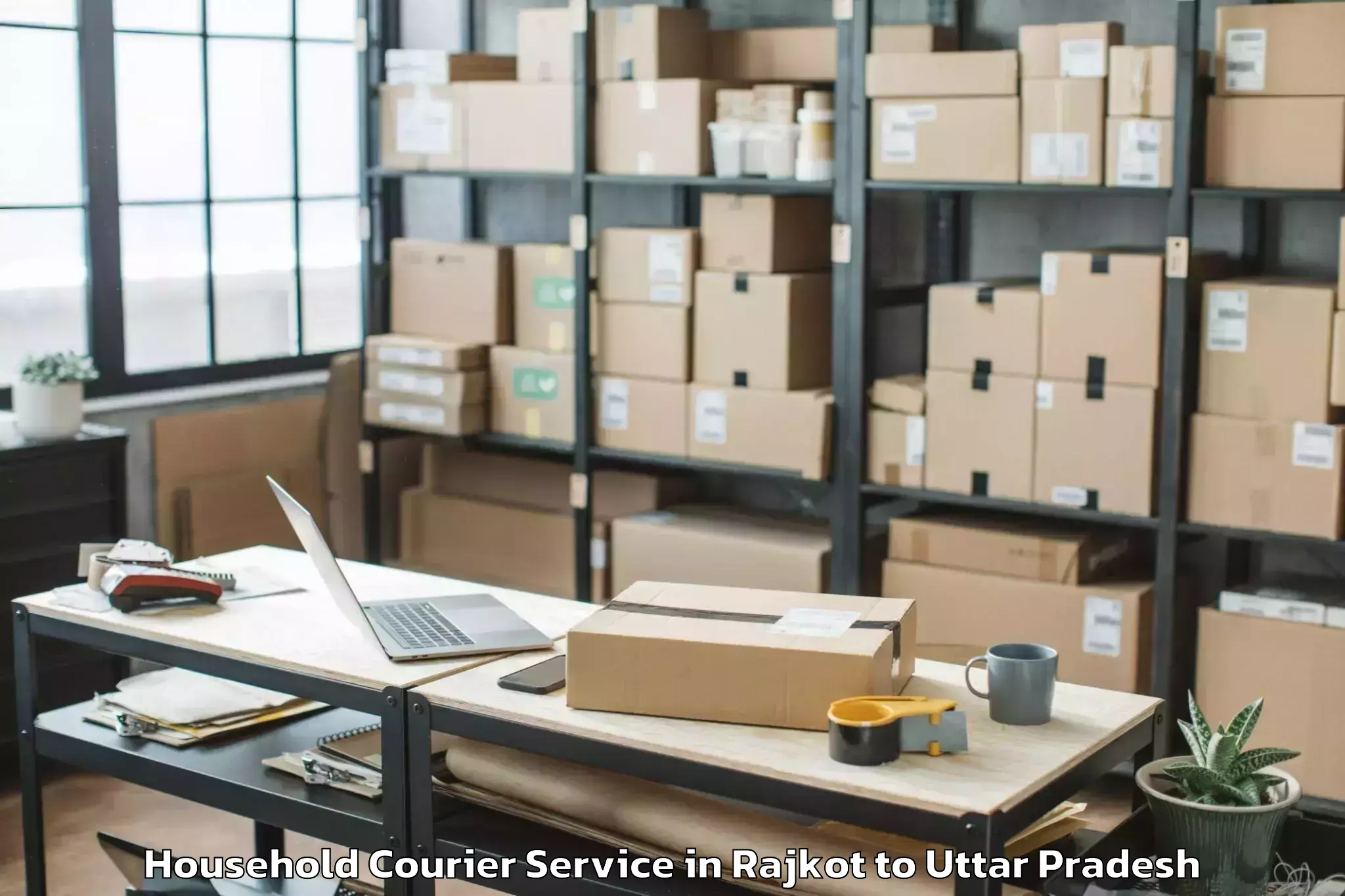 Expert Rajkot to Wave Mall Lucknow Household Courier